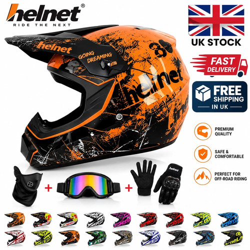Youth kids motocross helmet - helmet, mx